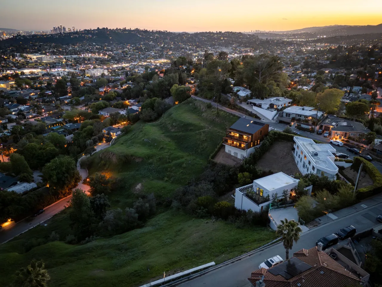 Highland Park new construction — aerial